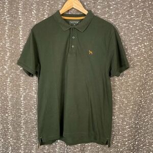 Victor Custom‎ Fit Green Short Sleeve Polo Shirt Embroidered Dog Preppy Men's XL